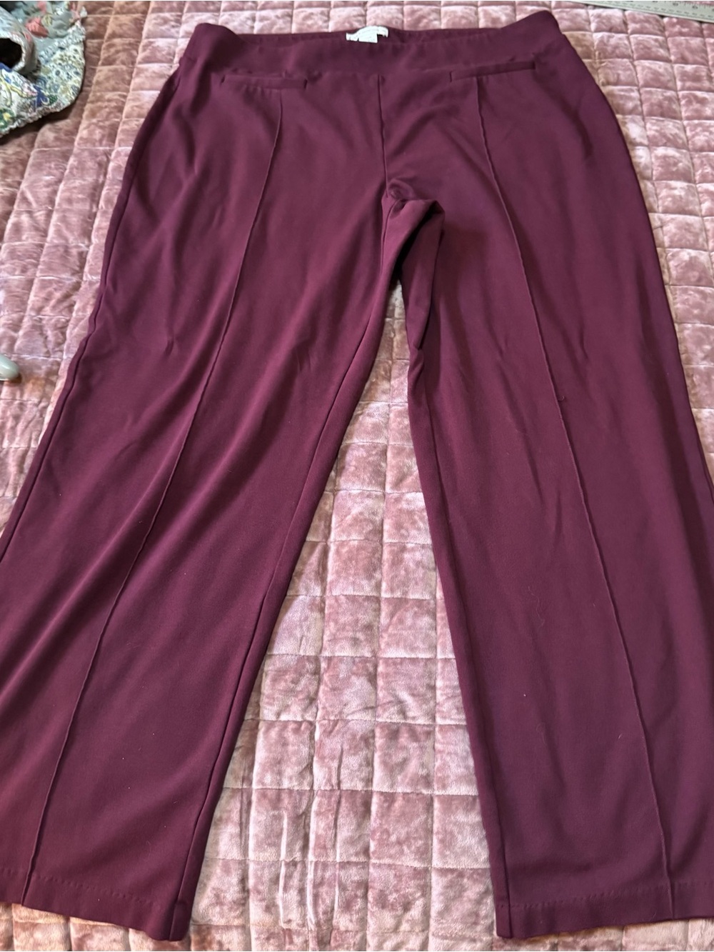 Cato Classics Women’s 18/20W Burgundy Pull On Straight Leg Pants